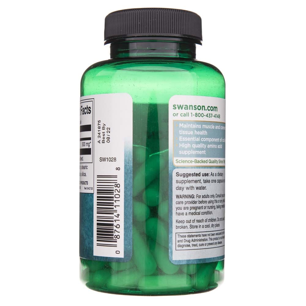 Swanson L-Prolina 500 mg - 100 Cápsulas - Imagen 4
