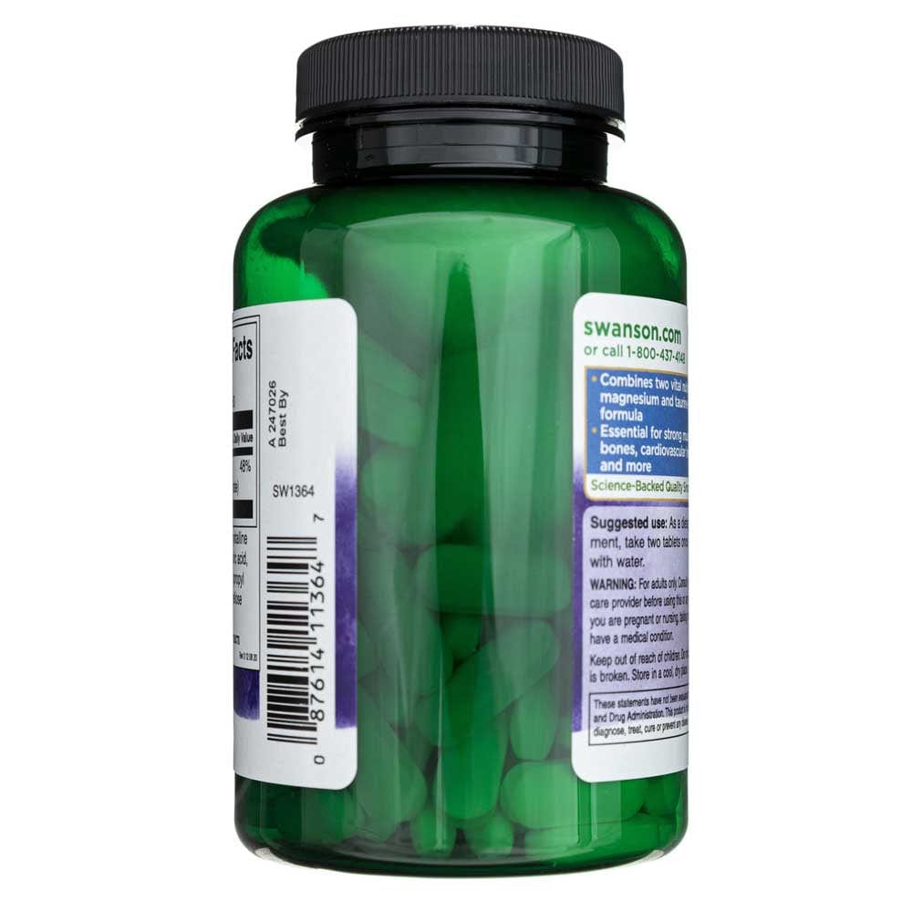 Swanson Magnesio Taurato 100 mg - 120 Tabletas - Imagen 4