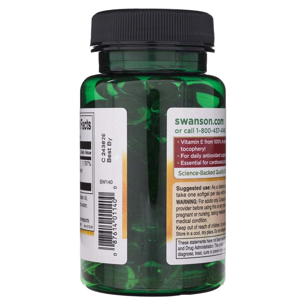 Swanson Vitamina E natural 400 UI - 100 cápsulas blandas - Imagen 3