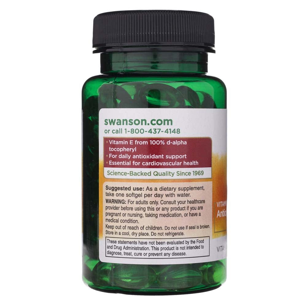 Swanson Vitamina E natural 400 UI - 100 cápsulas blandas - Imagen 4