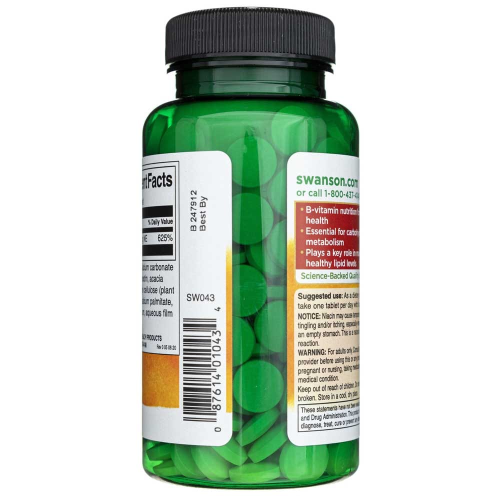 Swanson Niacina 100 mg - 250 Tabletas - Imagen 4