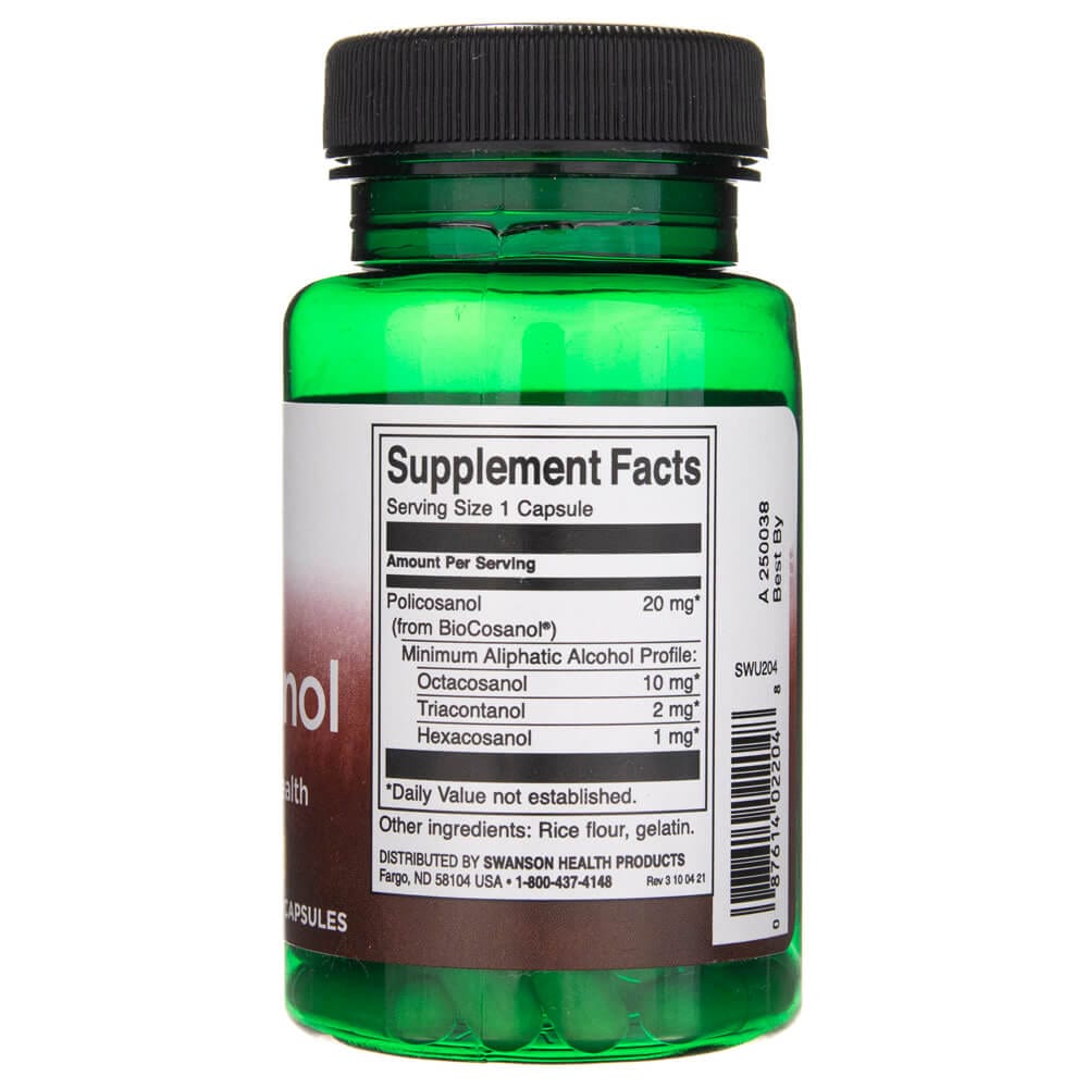 Swanson Policosanol 20 mg - 60 Cápsulas - Imagen 3