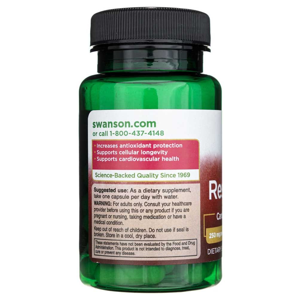 Swanson Resveratrol 250 mg - 30 Cápsulas - Imagen 3