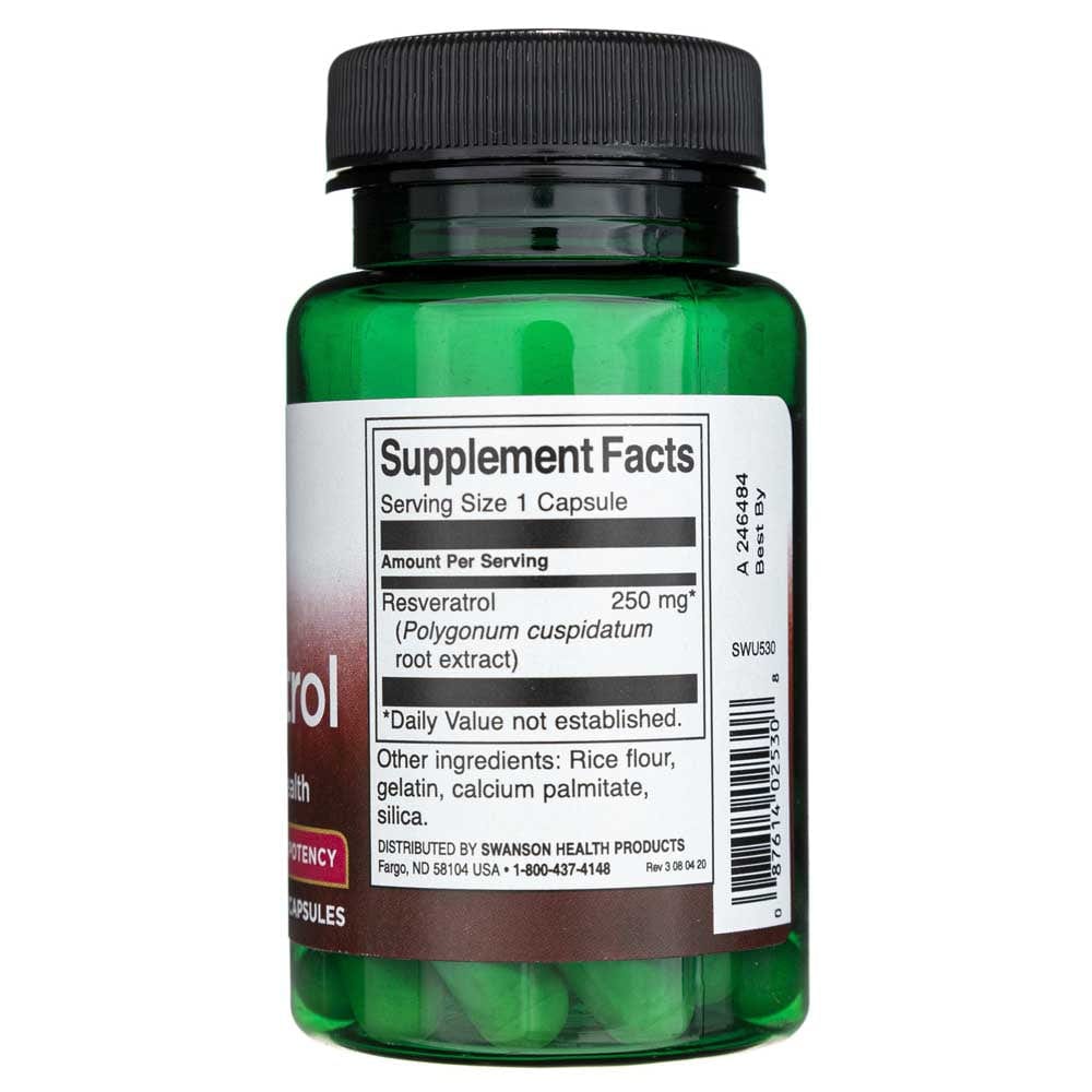 Swanson Resveratrol 250 mg - 30 Cápsulas - Imagen 2