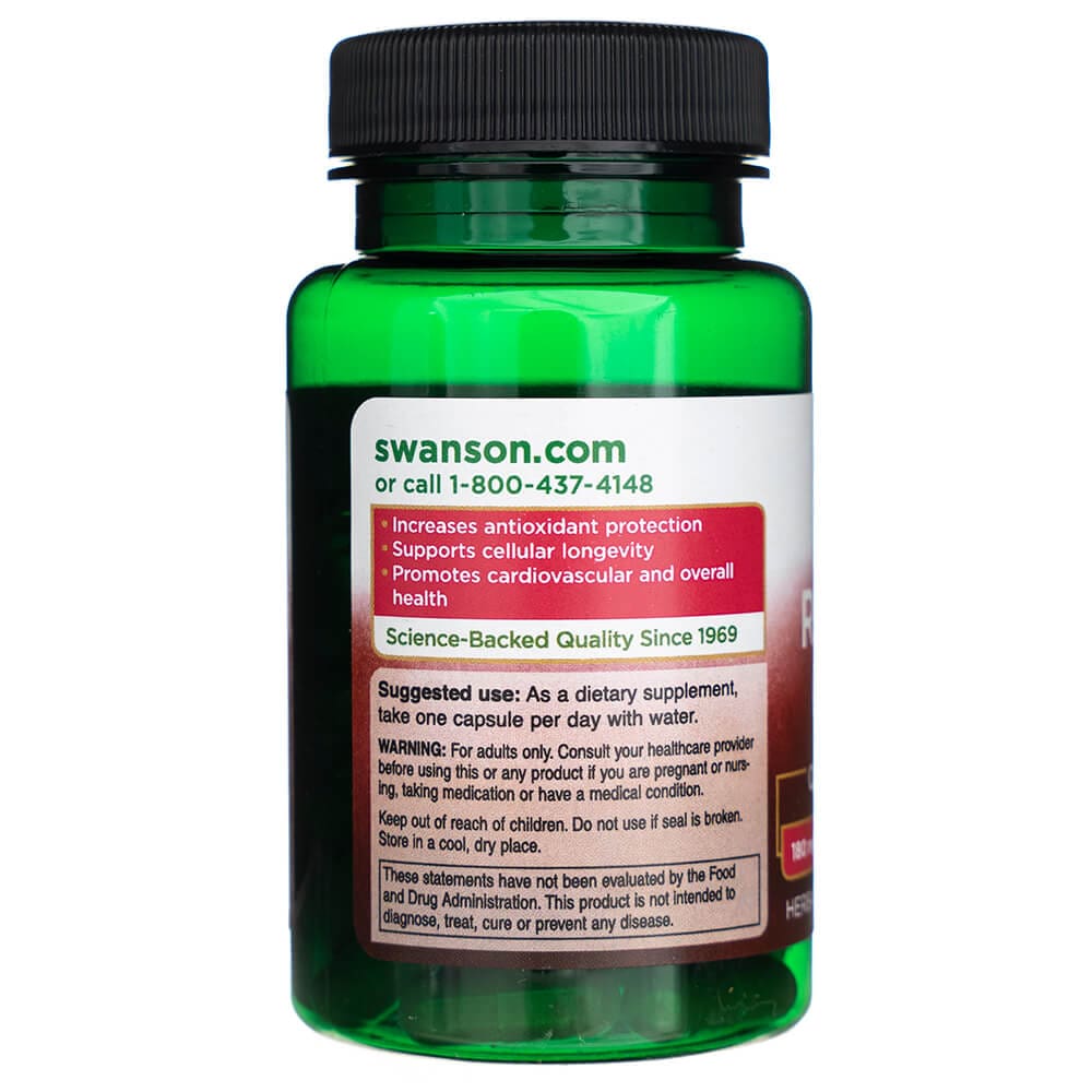 Swanson Resveratrol Complex 180 mg - 60 Cápsulas - Imagen 3