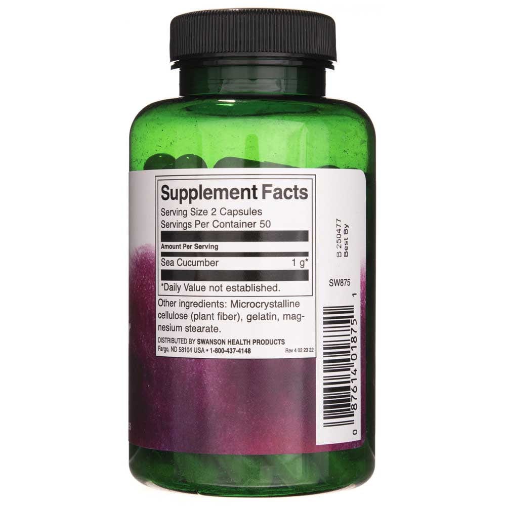 Swanson Pepino de mar 500 mg - 100 Cápsulas - Imagen 2