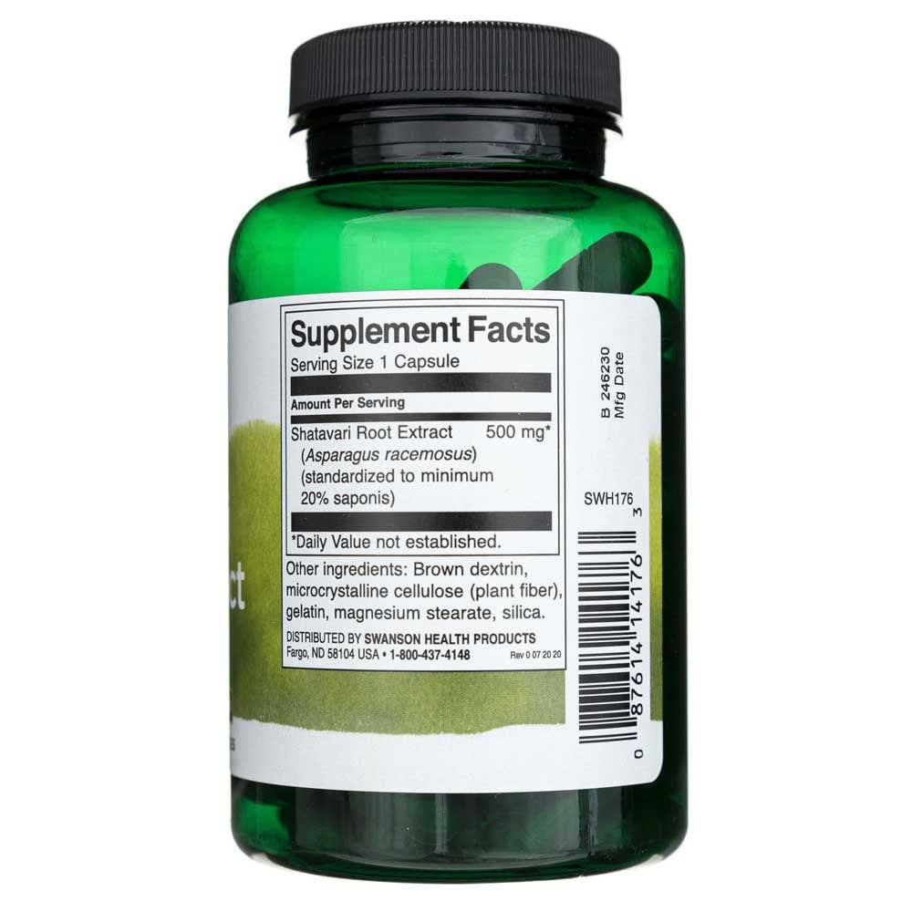 Swanson Extracto de Raíz de Shatavari 500 mg - 120 Cápsulas - Imagen 2