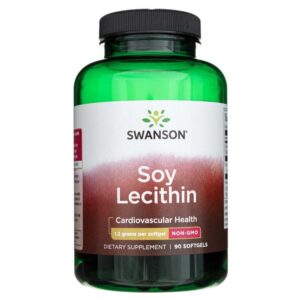Swanson Lecitina de soja no OGM - 90 cápsulas blandas