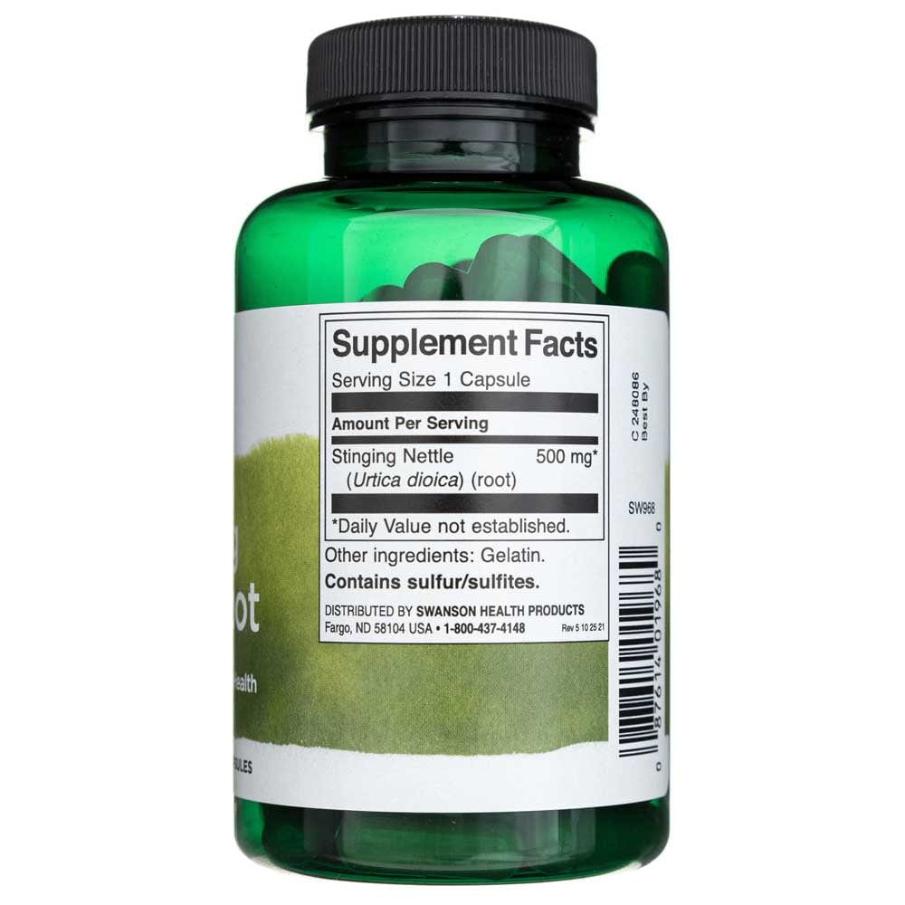 Swanson Ortiga Raíz 500 mg - 100 Cápsulas - Imagen 2