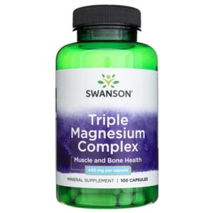 Swanson Complejo de Magnesio Triple 400 mg - 100 Cápsulas