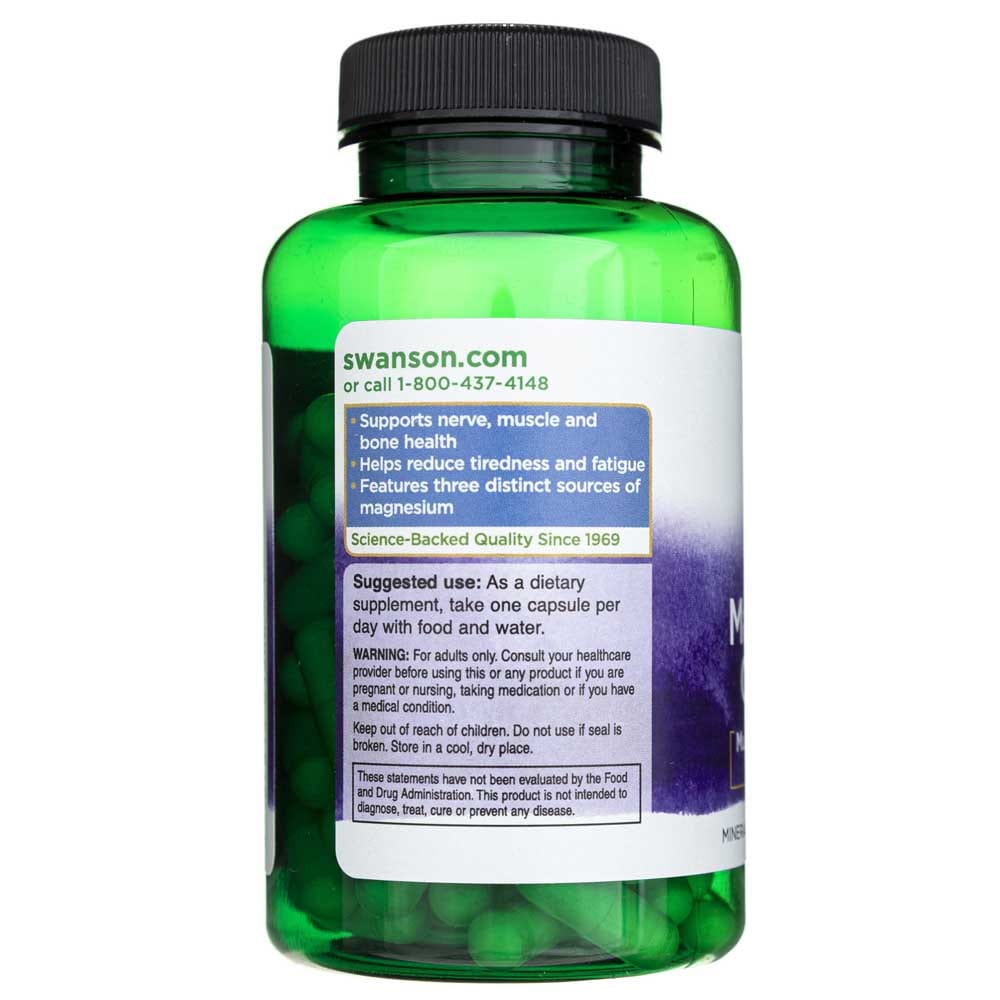 Swanson Complejo de Magnesio Triple 400 mg - 100 Cápsulas - Imagen 3
