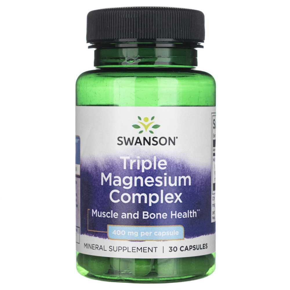 Swanson Complejo de Magnesio Triple 400 mg - 30 Cápsulas