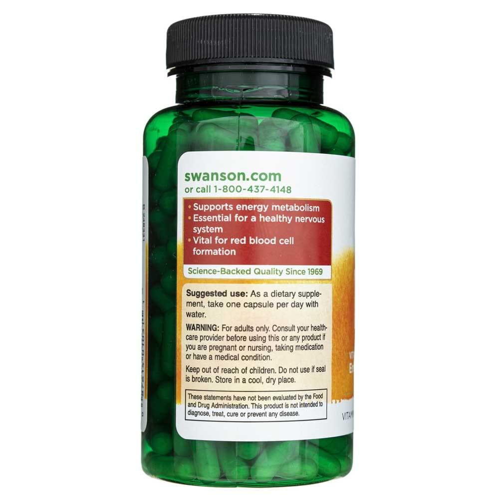 Swanson Vitamina B12 500 mcg - 250 Cápsulas - Imagen 3