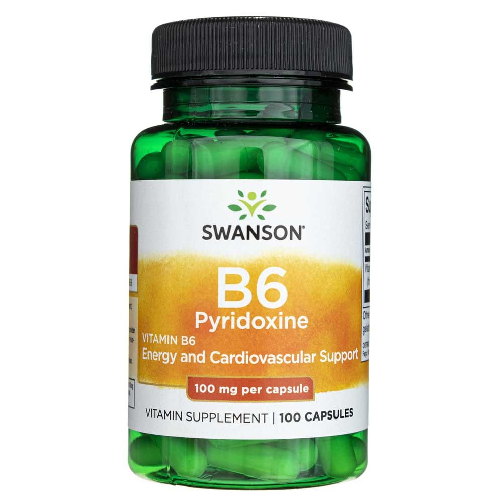Swanson Vitamina B6 Piridoxina 100 mg - 100 Cápsulas