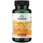 Swanson Vitamina C 500 mg con escaramujo - 100 cápsulas