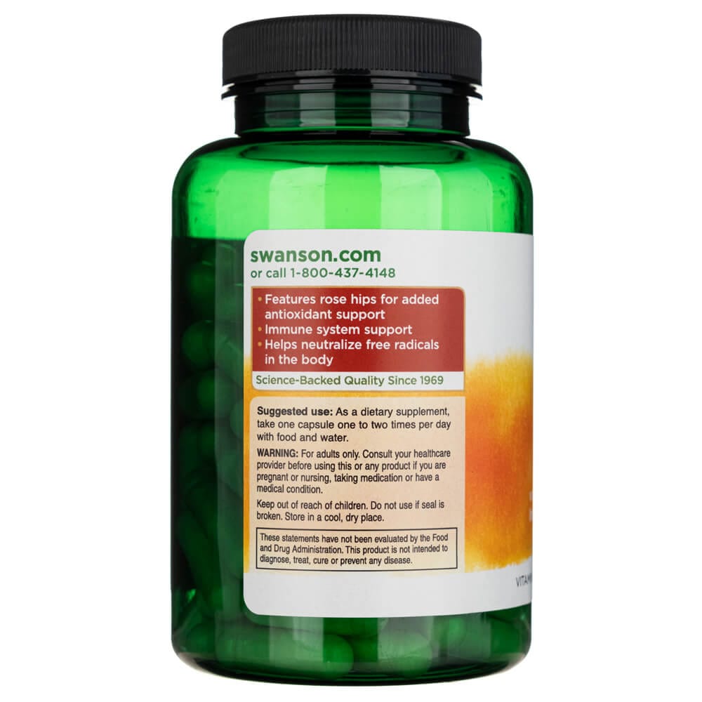 Swanson Vitamina C con Escaramujo 1000 mg - 90 Cápsulas - Imagen 4