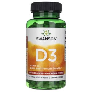Swanson Vitamina D3 2000 UI (50 mcg) - 250 Cápsulas