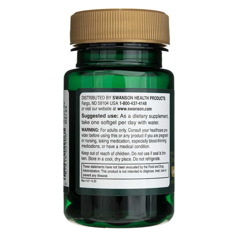 Swanson Vitamina K2 200 mcg - 30 Cápsulas blandas - Imagen 3