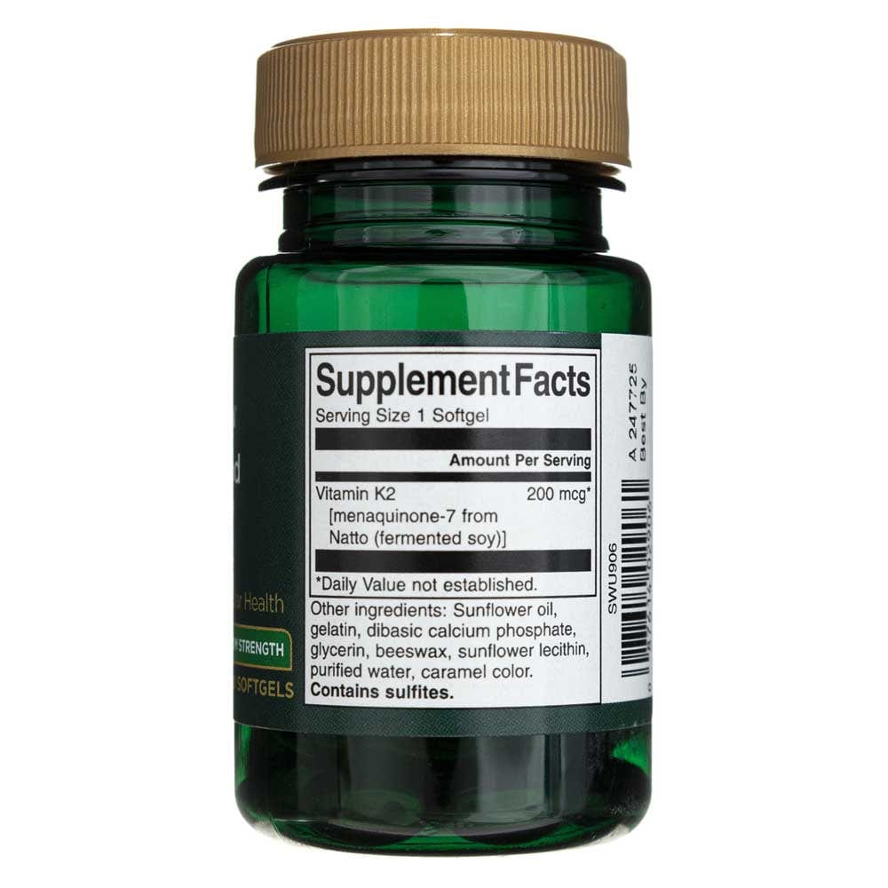Swanson Vitamina K2 200 mcg - 30 Cápsulas blandas - Imagen 2