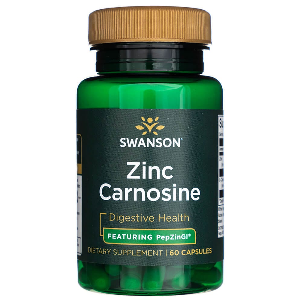 Swanson Zinc Carnosina con PepZinGI - 60 Cápsulas