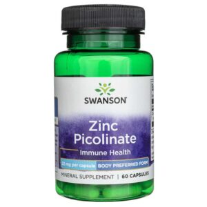 Swanson Picolinato de Zinc 22 mg - 60 Cápsulas