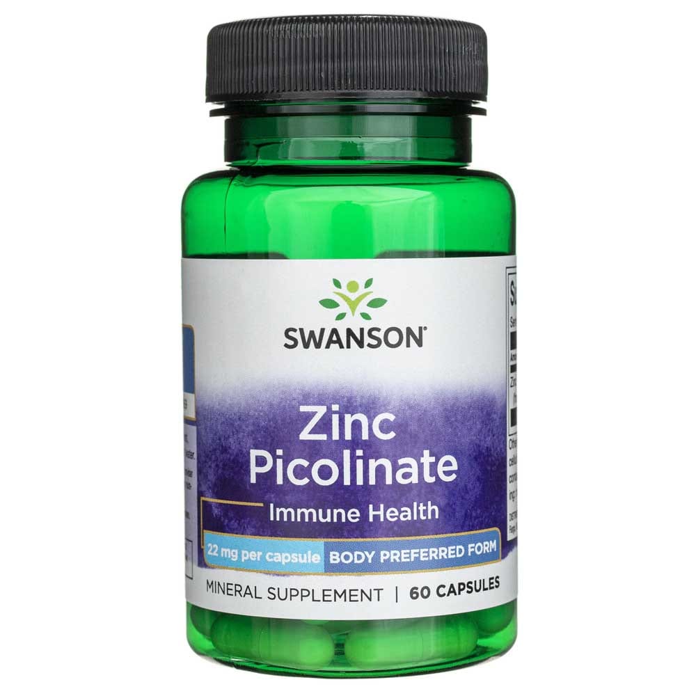 Swanson Picolinato de Zinc 22 mg - 60 Cápsulas