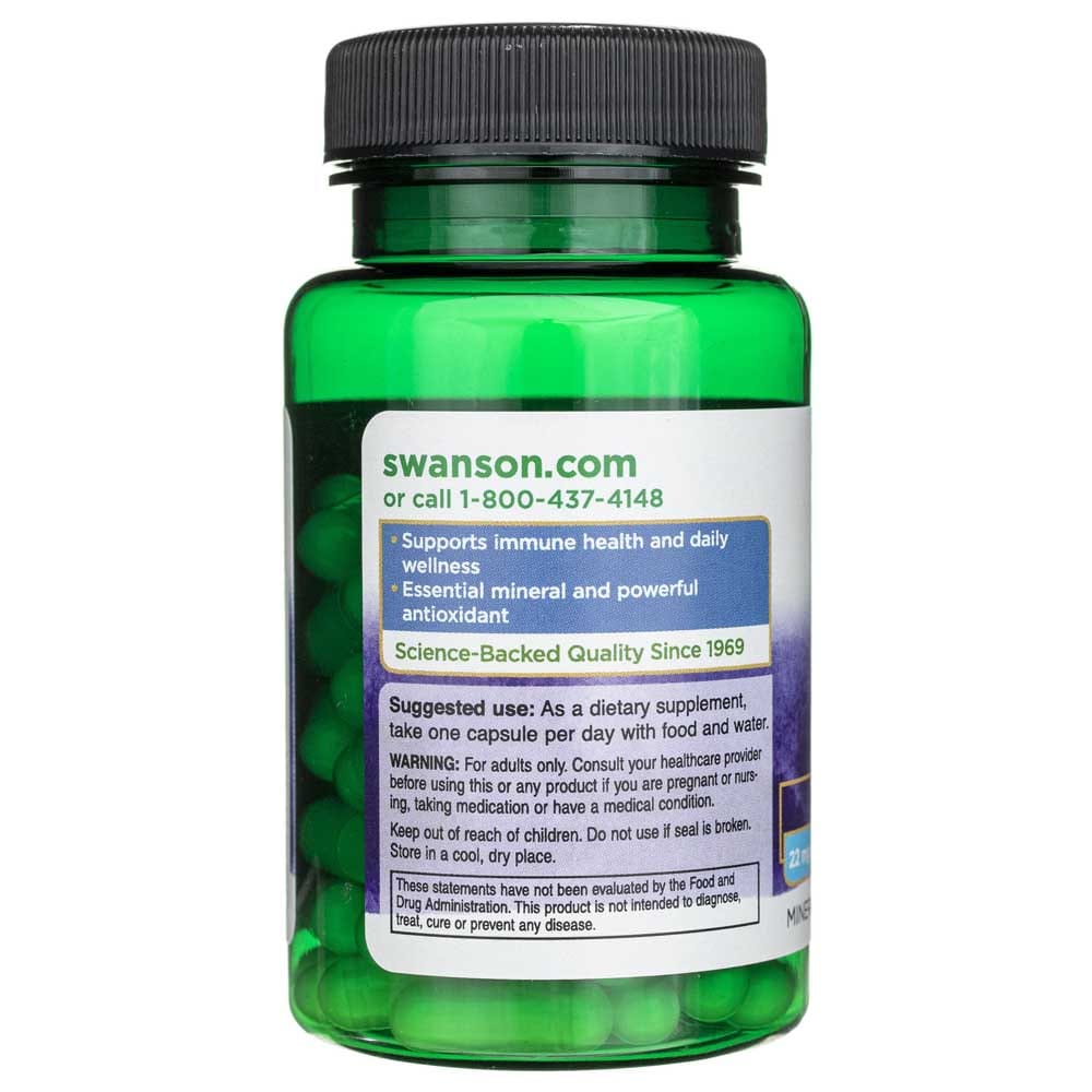 Swanson Picolinato de Zinc 22 mg - 60 Cápsulas - Imagen 4