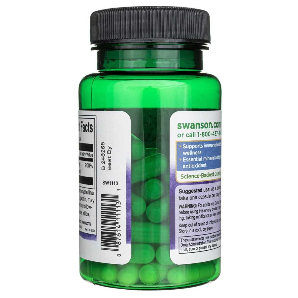 Swanson Picolinato de Zinc 22 mg - 60 Cápsulas - Imagen 3