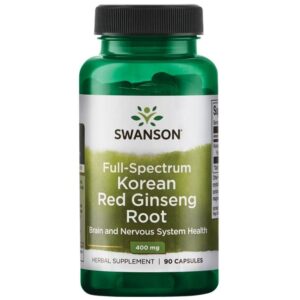 Swanson Raíz de ginseng rojo coreano de espectro completo - 90 cápsulas