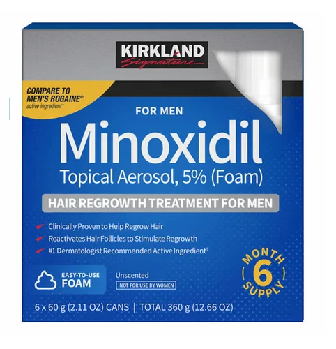 Kirkland Minoxidil 5% Foam Pack 6 x 60 ml